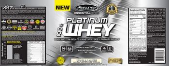 MuscleTech Essential Series Platium 100% Whey Vanilla Cake - supplement