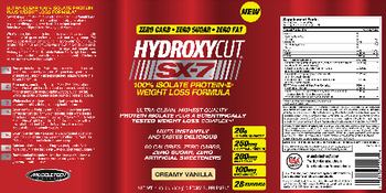 MuscleTech Hydroxycut SX-7 Creamy Vanilla - supplement