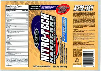 MuscleTech Nitro-Tech Hardcore Vanilla Ice Cream Milkshake - supplement