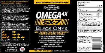 MuscleTech Omega 4X SX-7 Black Onyx - supplement