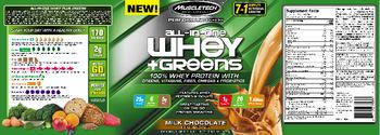 MuscleTech Performance Series All-In-One Whey + Greens Milk Chocolate - supplement