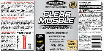 MuscleTech Performance Series Clear Muscle - supplement