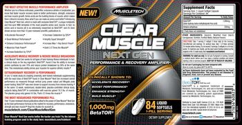 MuscleTech Performance Series Clear Muscle Next Gen - supplement