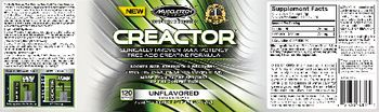 MuscleTech Performance Series Creactor Unflavored - supplement