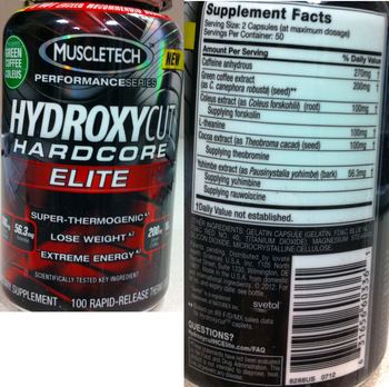 MuscleTech Performance Series Hydroxycut Hardcore Elite - supplement