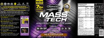 MuscleTech Performance Series MASS TECH Milk Chocolate - supplement