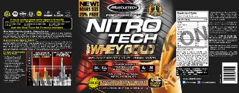 MuscleTech Performance Series Nitro Tech 100% Whey Gold Chocolate Peanut Butter - supplement