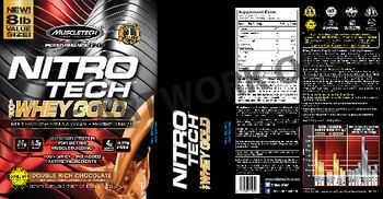 MuscleTech Performance Series Nitro Tech 100% Whey Gold Double Rich Chocolate - supplement