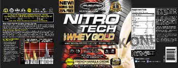 MuscleTech Performance Series Nitro Tech 100% Whey Gold French Vanilla Creme - supplement