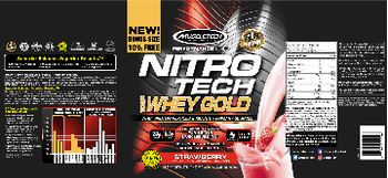 MuscleTech Performance Series NITRO TECH 100% Whey Gold Strawberry - supplement