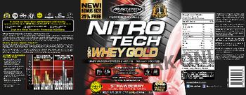 MuscleTech Performance Series Nitro Tech 100% Whey Gold Strawberry - supplement