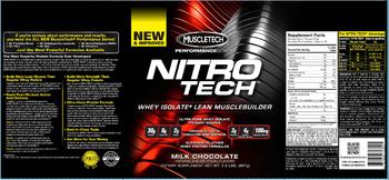 MuscleTech Performance Series NITRO TECH Milk Chocolate - supplement