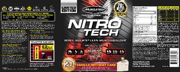 MuscleTech Performance Series Nitro Tech Vanilla Birthday Cake - 