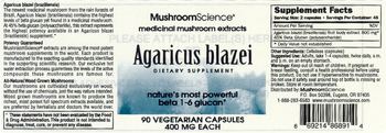 Mushroom Science Agaricus Blazei 400 mg - supplement