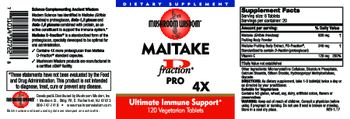 Mushroom Wisdom Maitake D Fraction Pro 4X - supplement