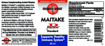 Mushroom Wisdom Maitake D Fraction Standard - supplement
