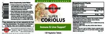 Mushroom Wisdom Super Coriolus - supplement