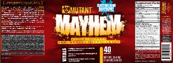 Mutant Mayhem Electric Blue Raspberry - preworkout supplement
