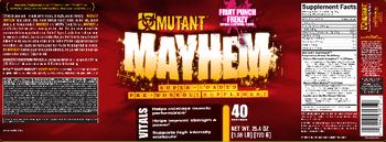 Mutant Mayhem Fruit Punch Frenzy - preworkout supplement