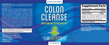 My Lean Green Coffee Colon Cleanse Maximum Strength - supplement
