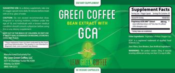 My Lean Green Coffee Green Coffee Bean Extract With GCA - supplement