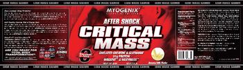 MYOGENIX Sports Nutrition Aftershock Critical Mass Banana Milk Shake - supplement