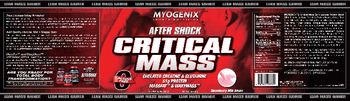 MYOGENIX Sports Nutrition Aftershock Critical Mass Strawberry Milk Shake - supplement