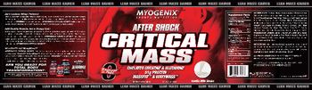 MYOGENIX Sports Nutrition Aftershock Critical Mass Vanilla Milk Shake - supplement