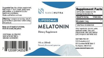 NanoNutra Liposomal Melatonin - supplement