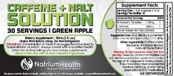 Natrium Health Caffeine + Nalt Solution Green Apple - supplement