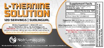 Natrium Health L-Theanine Solution - supplement