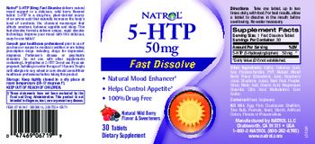 Natrol 5-HTP 50 mg Fast Dissolve Natural Wild Berry Flavor - supplement