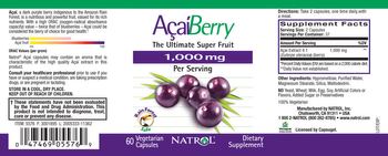 Natrol AcaiBerry 1,000 mg - supplement