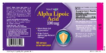 Natrol Alpha Lipoic Acid 100 mg - supplement