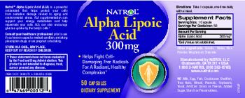 Natrol Alpha Lipoic Acid 300 mg - supplement