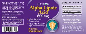 Natrol Alpha Lipoic Acid 600 mg - supplement