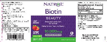 Natrol Biotin 10,000 mcg Maximum Strength Strawberry - supplement