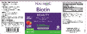 Natrol Biotin 5,000 mcg Extra Strength Strawberry - supplement
