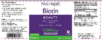 Natrol Biotin 5,000 mcg Extra Strength - supplement