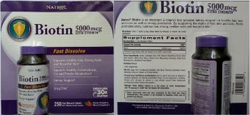 Natrol Biotin 5000 mcg Natural Strawberry Flavor - 