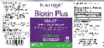 Natrol Biotin Plus 5,000 mcg with Lutein - supplement
