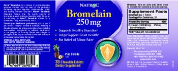 Natrol Bromelain 250 mg Chewable Pina Colada Flavor - supplement
