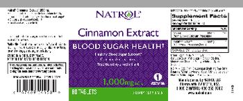 Natrol Cinnamon Extract 1,000 mg - supplement