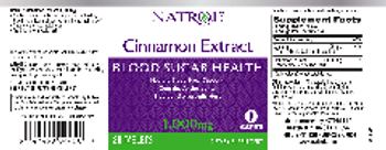 Natrol Cinnamon Extract 1,000 mg - supplement