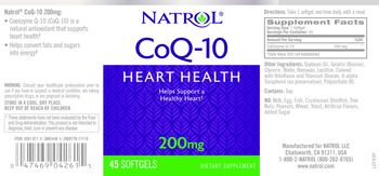 Natrol Co Q-10 200 mg - supplement