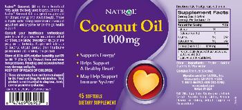 Natrol Coconut Oil 1000 mg - supplement
