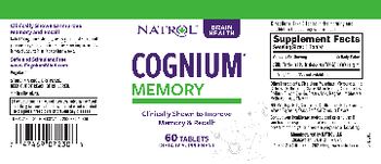 Natrol Cognium Memory - supplement