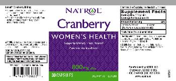 Natrol Cranberry 800 mg - supplement