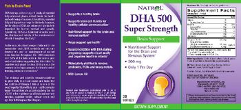 Natrol DHA 500 Super Strength - supplement