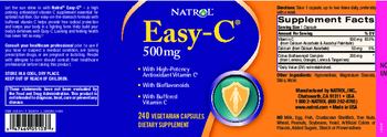 Natrol Easy-C 500 mg - supplement